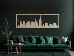drevko Obraz New York panoráma Rozmer obrazu: 29,5 x 89 cm, Farba dekorácie: Čierna