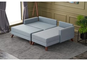 Svetlomodrá rohová pohovka (pravý roh) Bella – Balcab Home