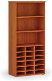 Triediaci regál PRIMO WOOD, 800 x 420 x 1781 mm, 18 priehradiek, čerešňa