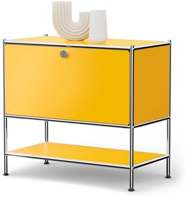 Kovová odkladacia skrinka »CN3« s výklopným priečinkom, žltá