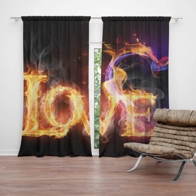 Sablio Záves Love: 2 ks 140x250 cm