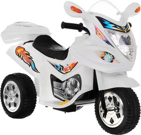 Ramiz Detská elektrická trojkolka motorka BJX-088 biela + zvuky + svetlá