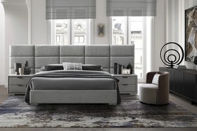 Manželská posteľ 160 cm Lavinto (sivá) (s roštom). Vlastná spoľahlivá doprava až k Vám domov. 1028161