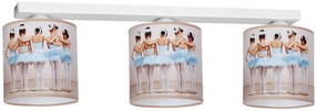 Detské stropné svietidlo Ballerina, 3x plastové tienidlo so vzorom, w