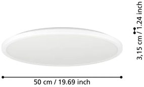 Eglo 901448 -LED Kúpeľňové stropné svietidlo ROVITO 16,8W/230V pr.50cm IP44 biela