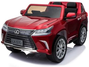 RAMIZ ELEKTRICKÉ AUTÍČKO  LEXUS LX570 - LAKOVANÉ - ČERVENÉ - 4 x 45W - 2 x12V 7Ah - 2023