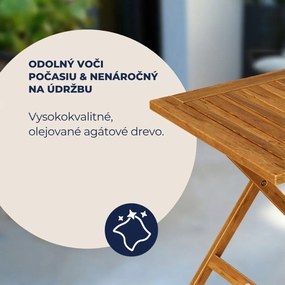 Odkladací stolík VITEK z akáciového dreva 46x46x46cm, hnedá Casaria