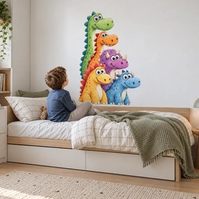 PIPPER. Farební dinosauri – textilná nálepka na stenu