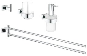 Grohe Essentials Cube - Sada doplnkov do kúpeľne 4 v 1, chróm 40847001