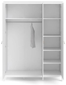 Biela šatníková skriňa 150x199 cm Madrid – Tvilum