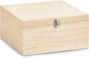 Zeller Present Drevený úložný box s vekom, ZELL, 26 x 26 x 12,5 cm