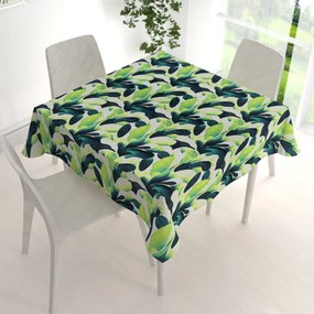 Biante Dekoračný štvorcový obrus Rongo RGP-505 Veľké zelené listy 40x40 cm