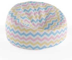Sablio Sedací vak Cocoon Trojfarebné cikcaky - 75 x 45 x 35 cm