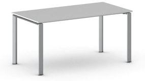Rokovací stôl PRIMO INFINITY so sivostriebornou podnožou 1600 x 800 x 750 mm, sivá