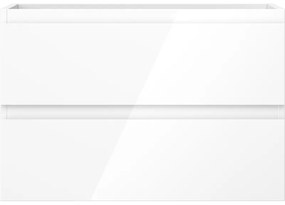 Mexen Orio, kúpeľňová skrinka 70 cm, 2 zásuvky, biela lesklá, 91A10-07047-2-BFF00