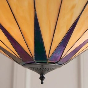 Endon 64043 - Prisadený luster Tiffany DARK STAR 3xE27/60W/230V pr. 49 cm