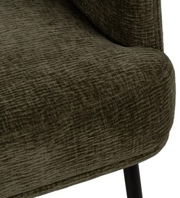 Zelené ženilkové kreslo Bind – Ixia