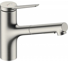 Hansgrohe Zesis M33 - Páková kuchynská batéria 150, vyťahovacia sprška, 2jet, vzhľad nerezu 74800800