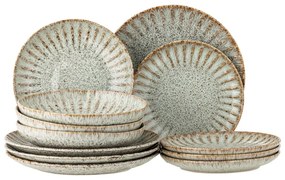 Kameninová jedálenská súprava 12 ks Fleur – Bloomingville