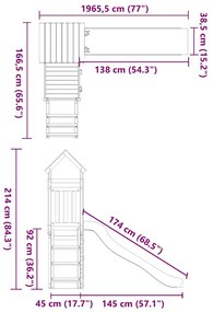 Vonkajšia súprava na hranie impregnovaná borovica