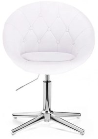 LuxuryForm DESIGN Kreslo VERA na striebornom kríži - biele