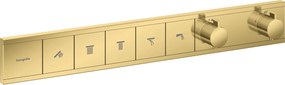 Hansgrohe RainSelect, podomietkový termostatický modul pre 5 spotrebičov, zlatá, HAN-15384990