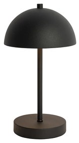 Sada 2 vonkajších stolových lamp hríb čierny nabíjateľný - Keira