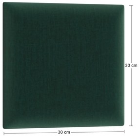 Čalúnený panel na stenu Quito 30x30 cm - tmavozelená