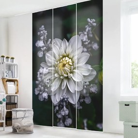 MANUFACTURER -  Súprava posuvnej záclony - Biela Dahlia -3 panely