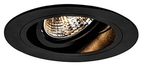 Sada 6 ks Zapustené bodové čierne nastaviteľné okrúhle - skľučovadlo 70