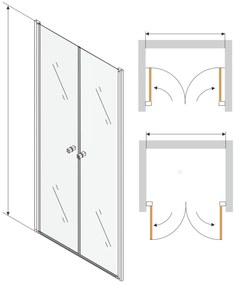 Sprchové dvere maxmax PRETORIA DUO 155 cm