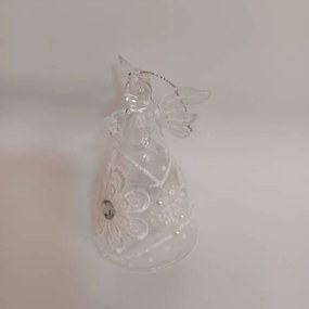DECOLED Sklenený anjel, 7 x 11 cm