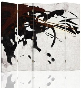 Ozdobný paraván Malovaná abstrakce - 180x170 cm, päťdielny, klasický paraván