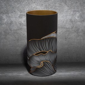 Dekoračná váza PEONIA 15x30cm čiernozlatý