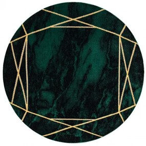 Dywany Łuszczów AKCIA: 160x160 (průměr) kruh cm Kusový koberec Emerald 1022 green and gold kruh - 160x160 (priemer) kruh cm