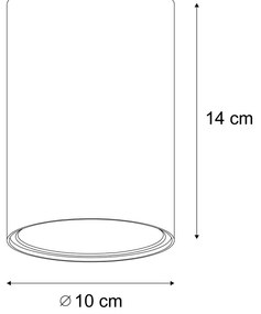 Moderné zapustené bodové svetlo béžové GU10 50 mm okrúhle - Deep