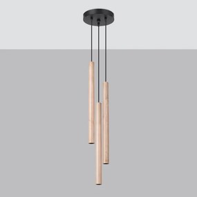 Sollux SL.1268 - Luster na lanku PASTELO 3xG9/8W/230V drevo
