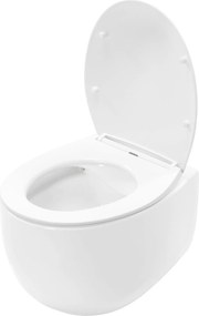 Závesná WC misa so SoftClose sedadlom REA LARS, biela