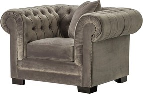 Fotel Chesterfield Classic Velvet Dark Grey 118x96x77cm