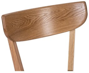 Jedálenská stolička z dubového dreva s čiernym sedákom Arch - Bonami Essentials