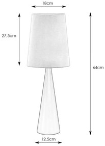 Markslöjd 108624 - Stolná lampa CONUS 1xE14/40W/230V biela/matný chróm