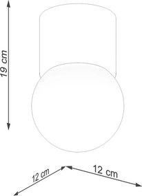 Biele/v prírodnej farbe stropné svietidlo so skleneným tienidlom ø 12 cm Surtur – Sollux