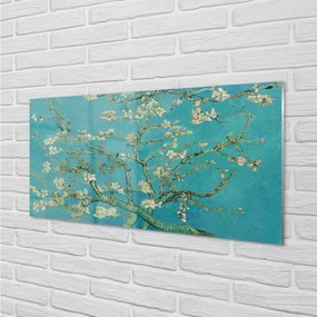 Obraz na skle Art mandľové kvety 100x50 cm