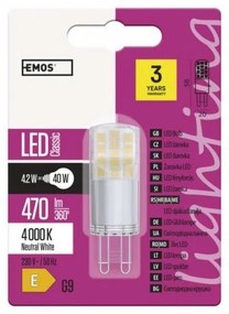 LED žiarovka Classic JC 4,2W G9 neutrálna biela - ZQ9543