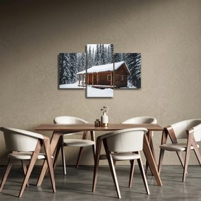 Obraz - Zasnežená chata (90x60 cm)