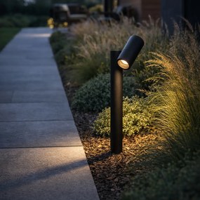 Stojaca vonkajšia lampa čierna 50 cm nastaviteľná - Duo