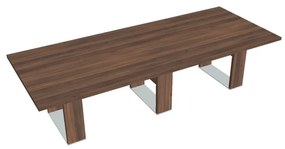 Rokovací stôl Verno+ S 300 x 120 cm, orech / vanilka