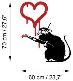 Nástěnná dekorace Banksy Metal 08 černá