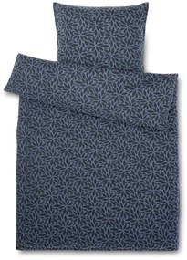 Posteľná bielizeň zo zimného džerseja, tmavomodrá, štandardná veľkosť