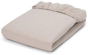 Napínacia posteľná plachta z prémiového flanelu, sivobéžová, nadmerná veľkosť